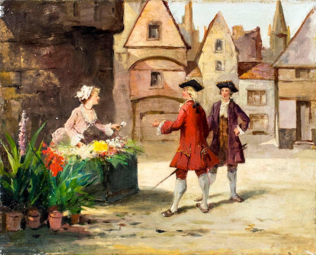 Louis Baader (French,German,1828-1919) oil painting antique (1 of 12)