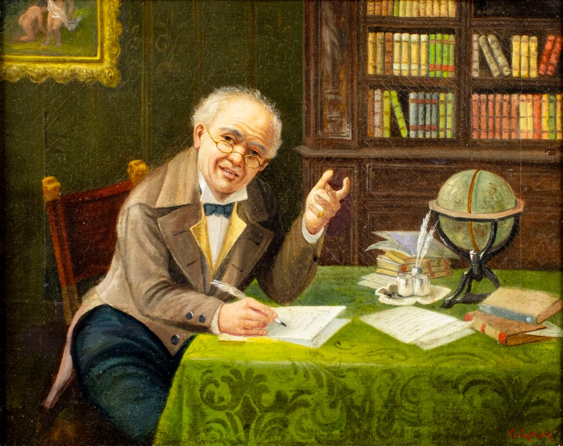 Leon (Europe,19C) oil painting antique (1 of 12)