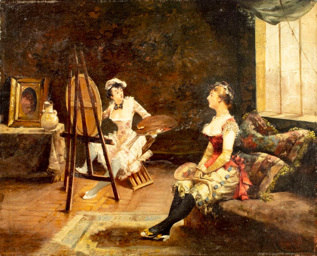 Enrique Miralles (Spain,1883-?) oil painting - 3