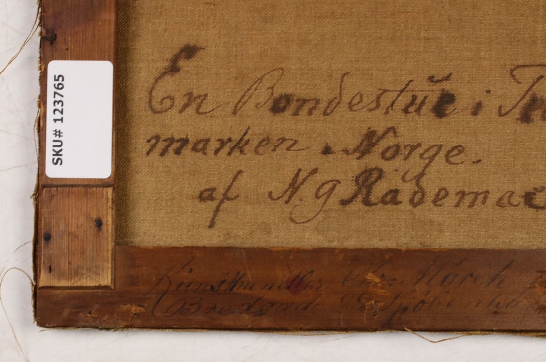 Niels Rademacher (Denmark,1812-1885) oil painting antique - 12