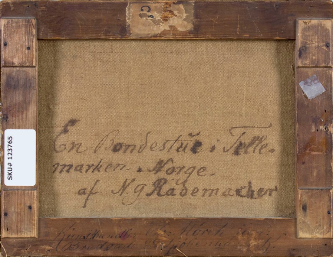 Niels Rademacher (Denmark,1812-1885) oil painting antique - 8