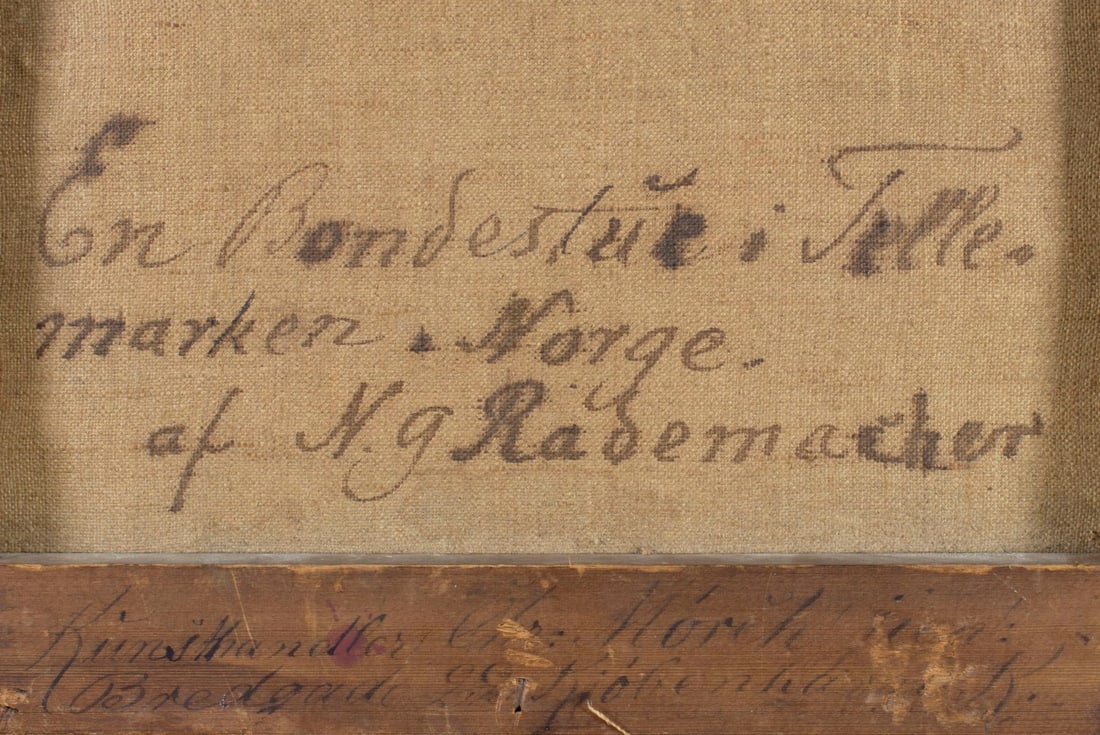 Niels Rademacher (Denmark,1812-1885) oil painting antique - 9