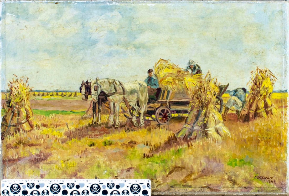 P Verkaik (Europe,mid 20C) oil painting - 2