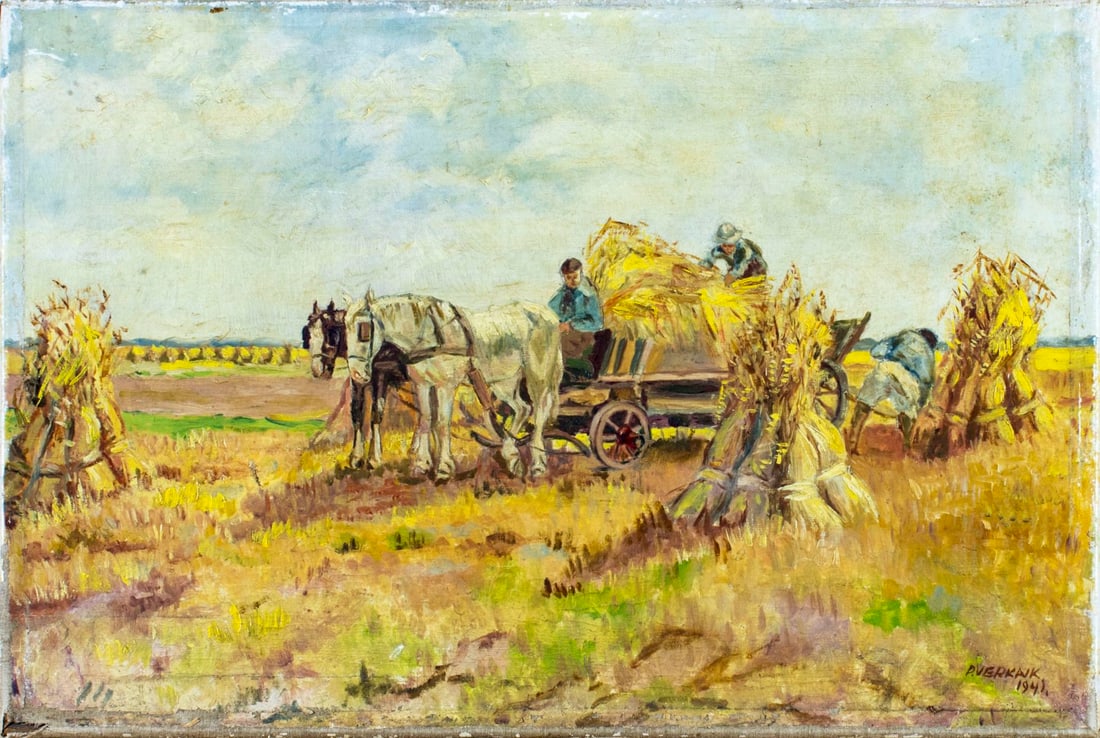 P Verkaik (Europe,mid 20C) oil painting - 3