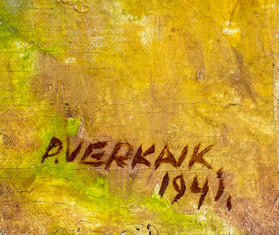 P Verkaik (Europe,mid 20C) oil painting - 4