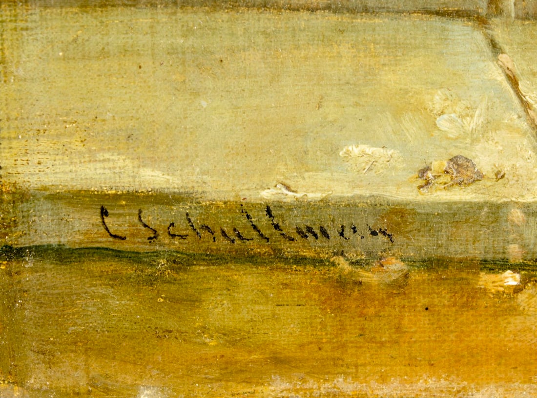 C Schullman (Europe,19C) oil painting antique - 4