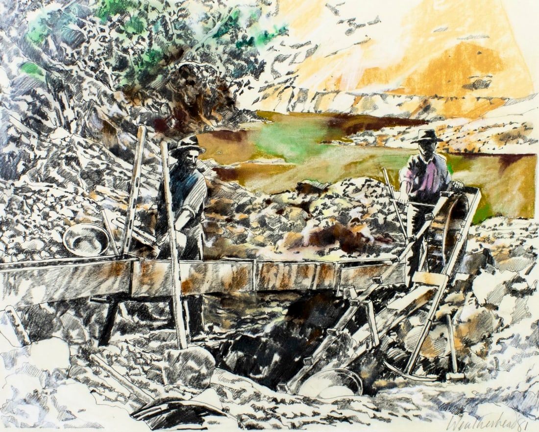 Bruce Weatherhead (Australia,20C) colored pencil painting (1 of 12)