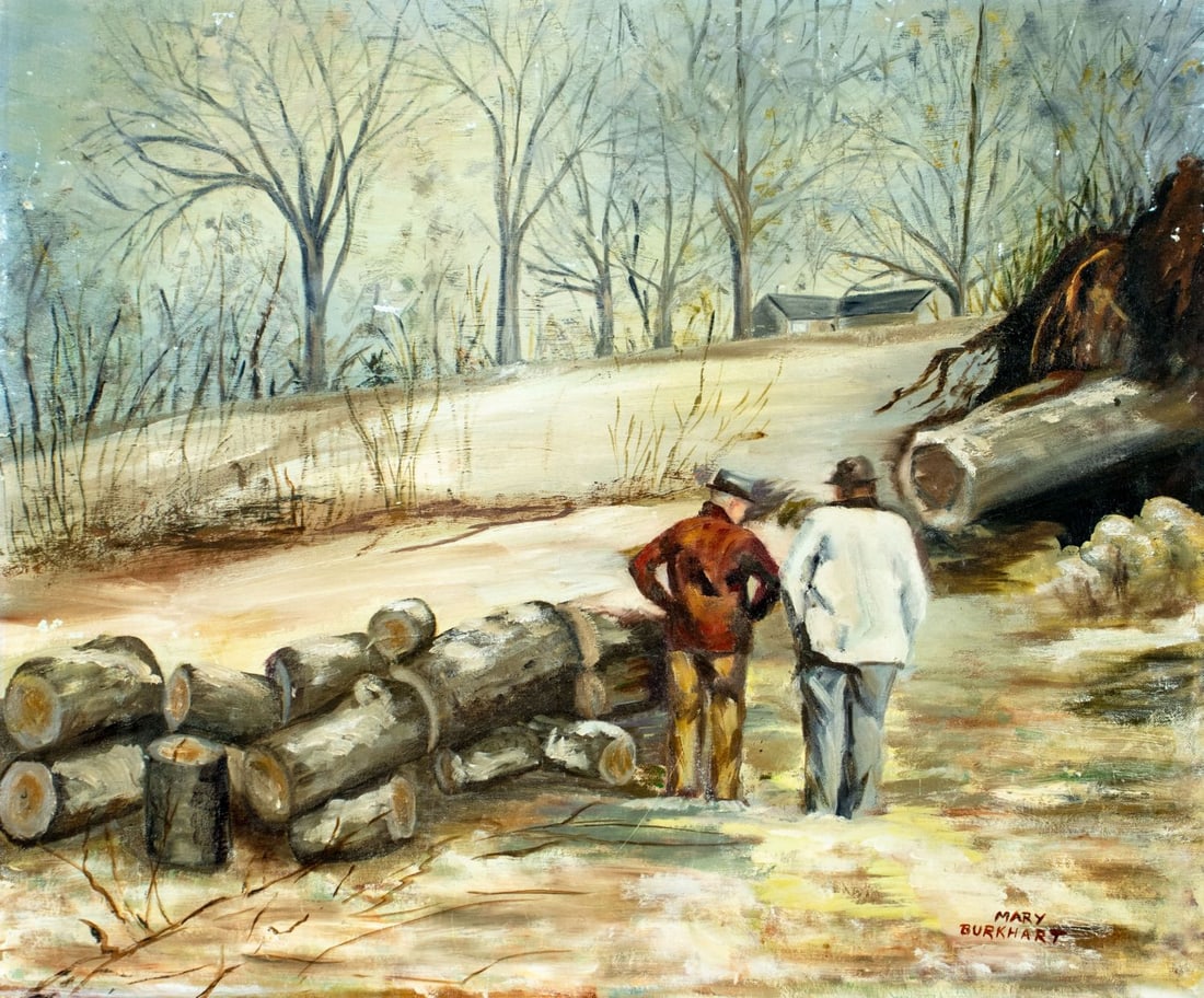 Mary Burkhart (US,20C) oil painting (1 of 12)