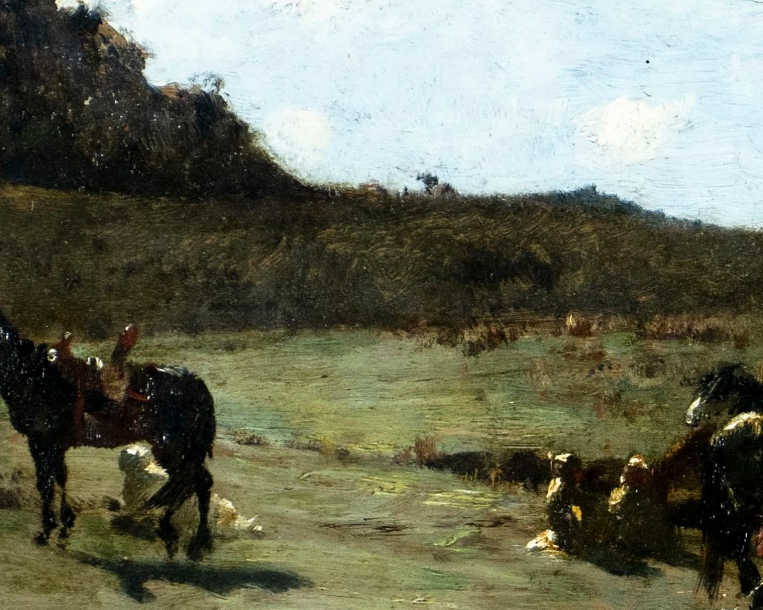 Gustave Guillaumet (France,1840-1887) oil painting antique - 5