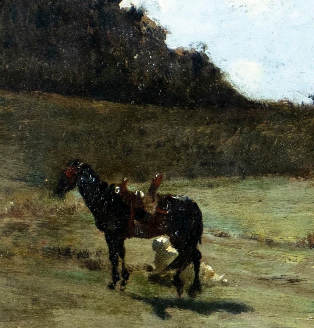 Gustave Guillaumet (France,1840-1887) oil painting antique - 6