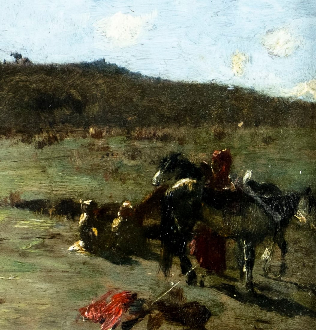 Gustave Guillaumet (France,1840-1887) oil painting antique - 7