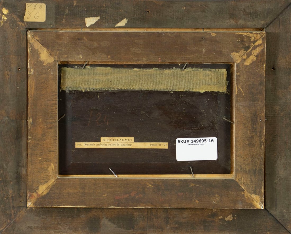 Gustave Guillaumet (France,1840-1887) oil painting antique - 8