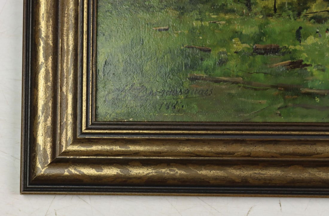 Charles Desmarquais (France,1823-1910) oil painting antique - 10