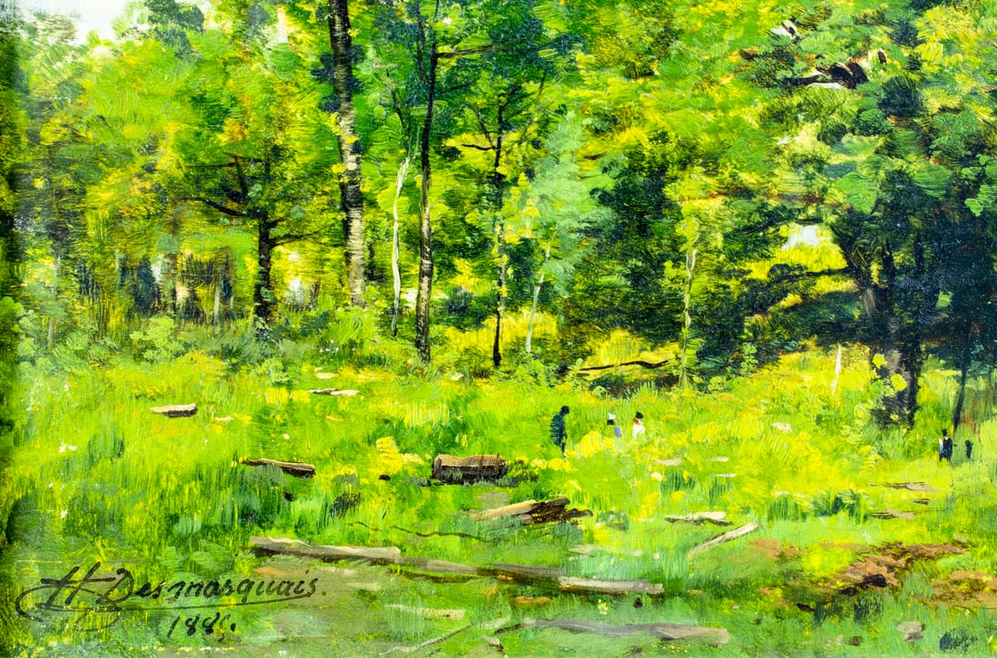 Charles Desmarquais (France,1823-1910) oil painting antique - 8