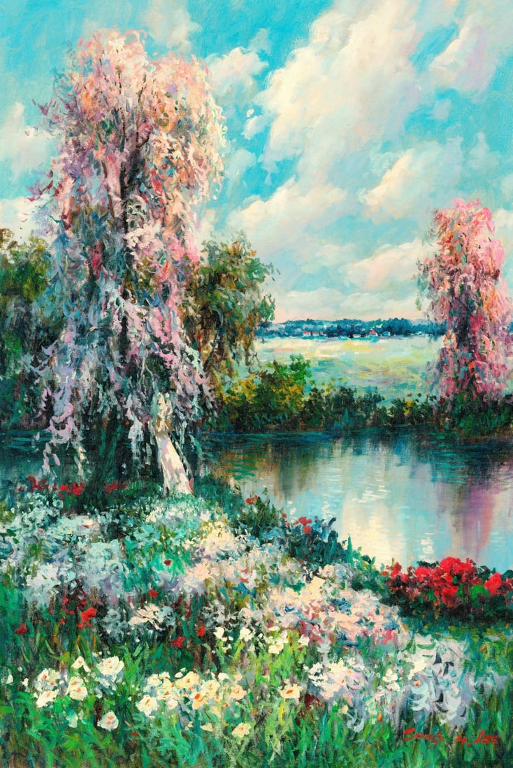 Sang M Lee (South Korea,US,b 1949) oil painting (1 of 11)