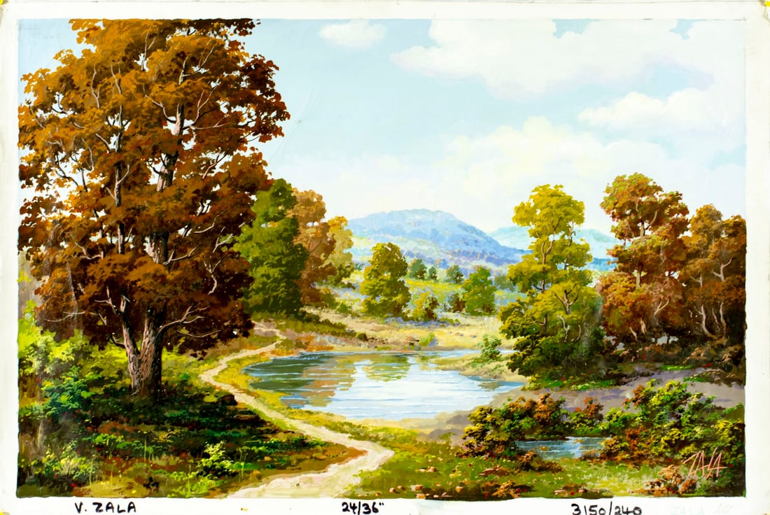 V Zala (Europe,20C) oil painting - 3
