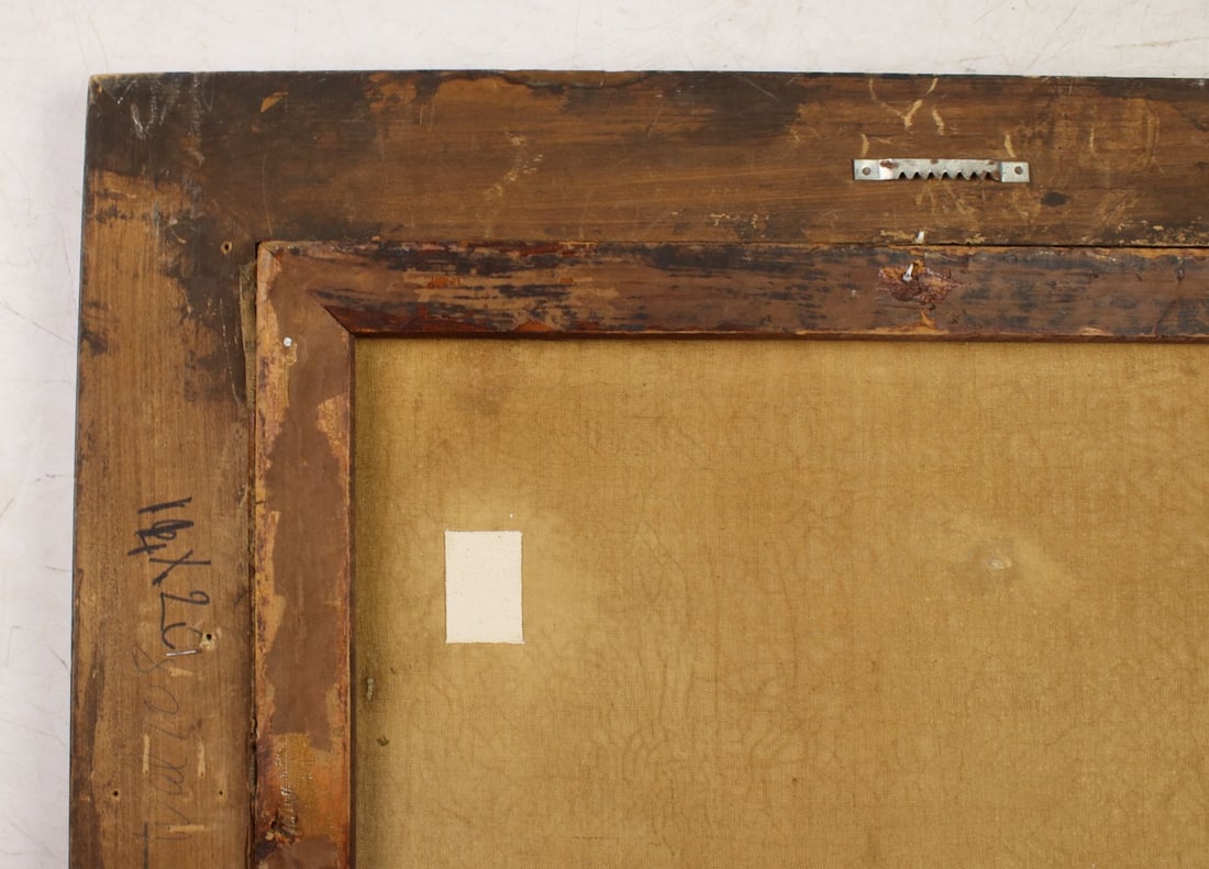 Antique early 20C American oil painting - 10