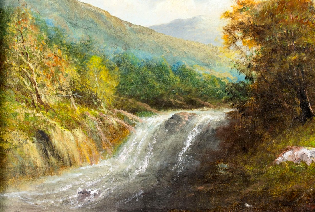 Antique early 20C American oil painting - 4