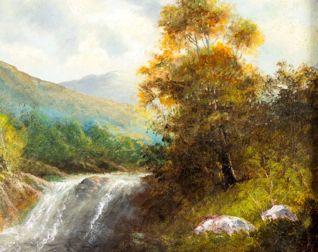 Antique early 20C American oil painting - 5