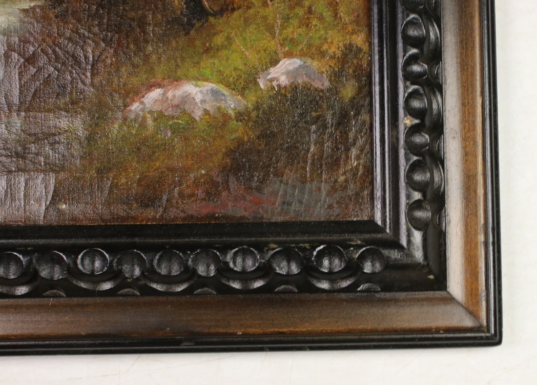 Antique early 20C American oil painting - 8