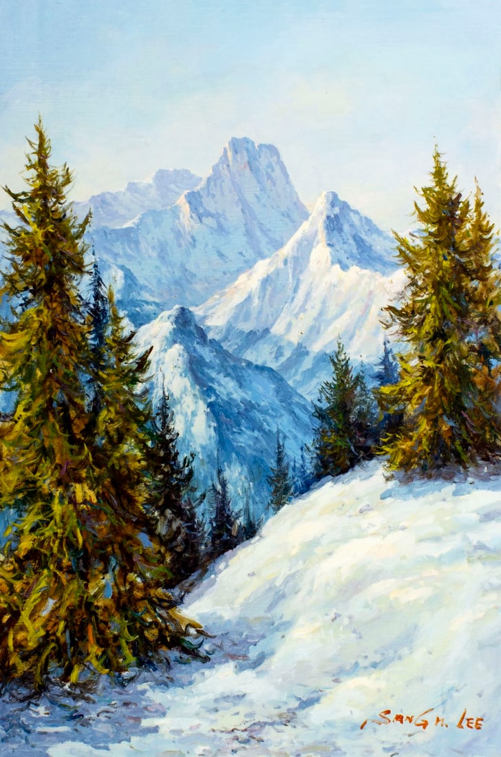 Sang M Lee (South Korea,b 1949) oil painting (1 of 13)