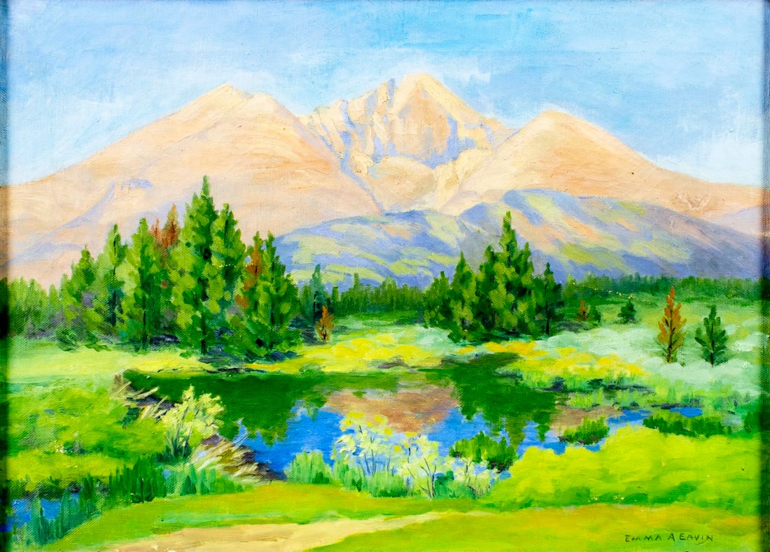 Emma Armstrong Earvin (US,early 20C) oil painting antique (1 of 12)