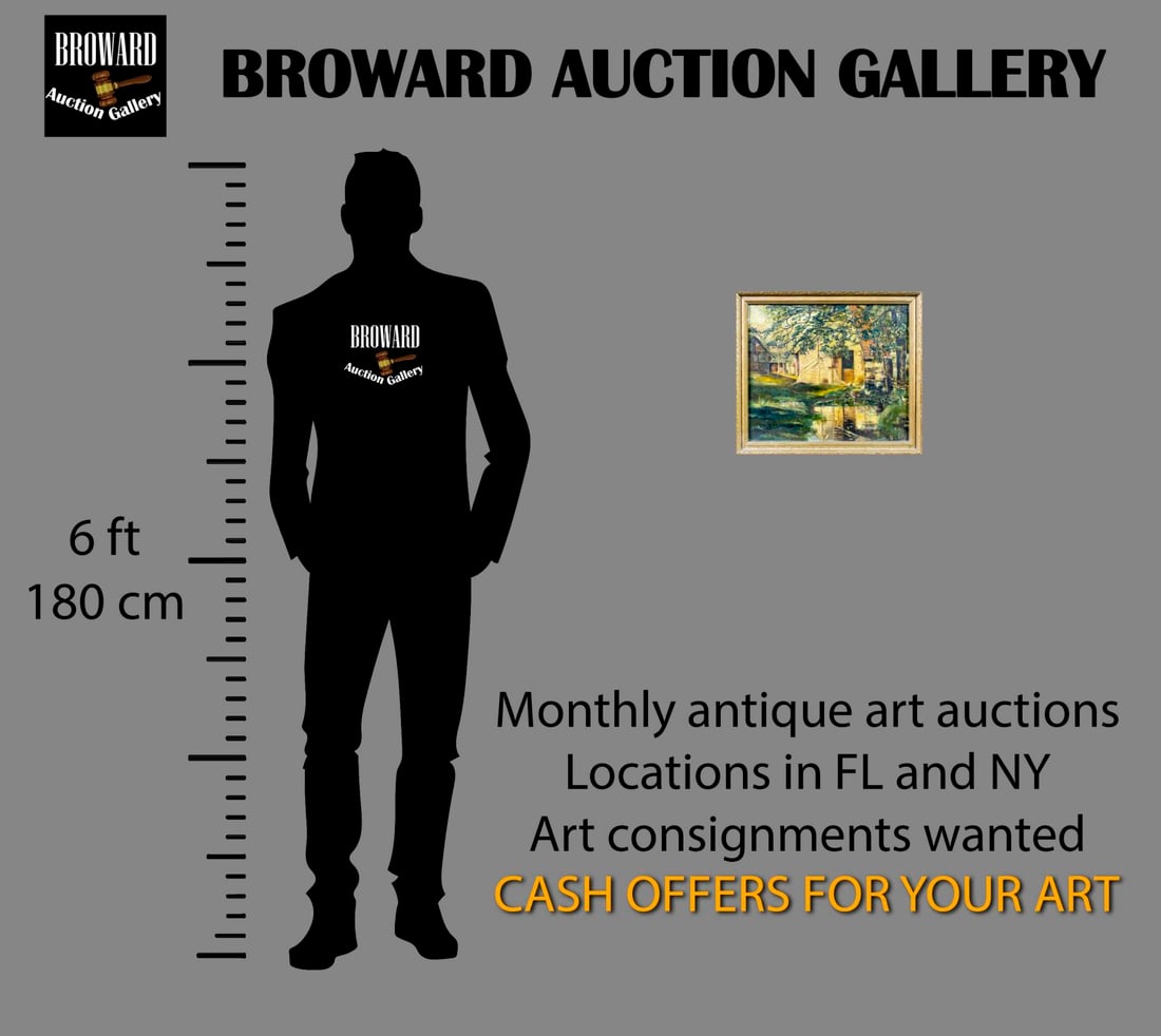 Antique early 20C European oil painting - 2