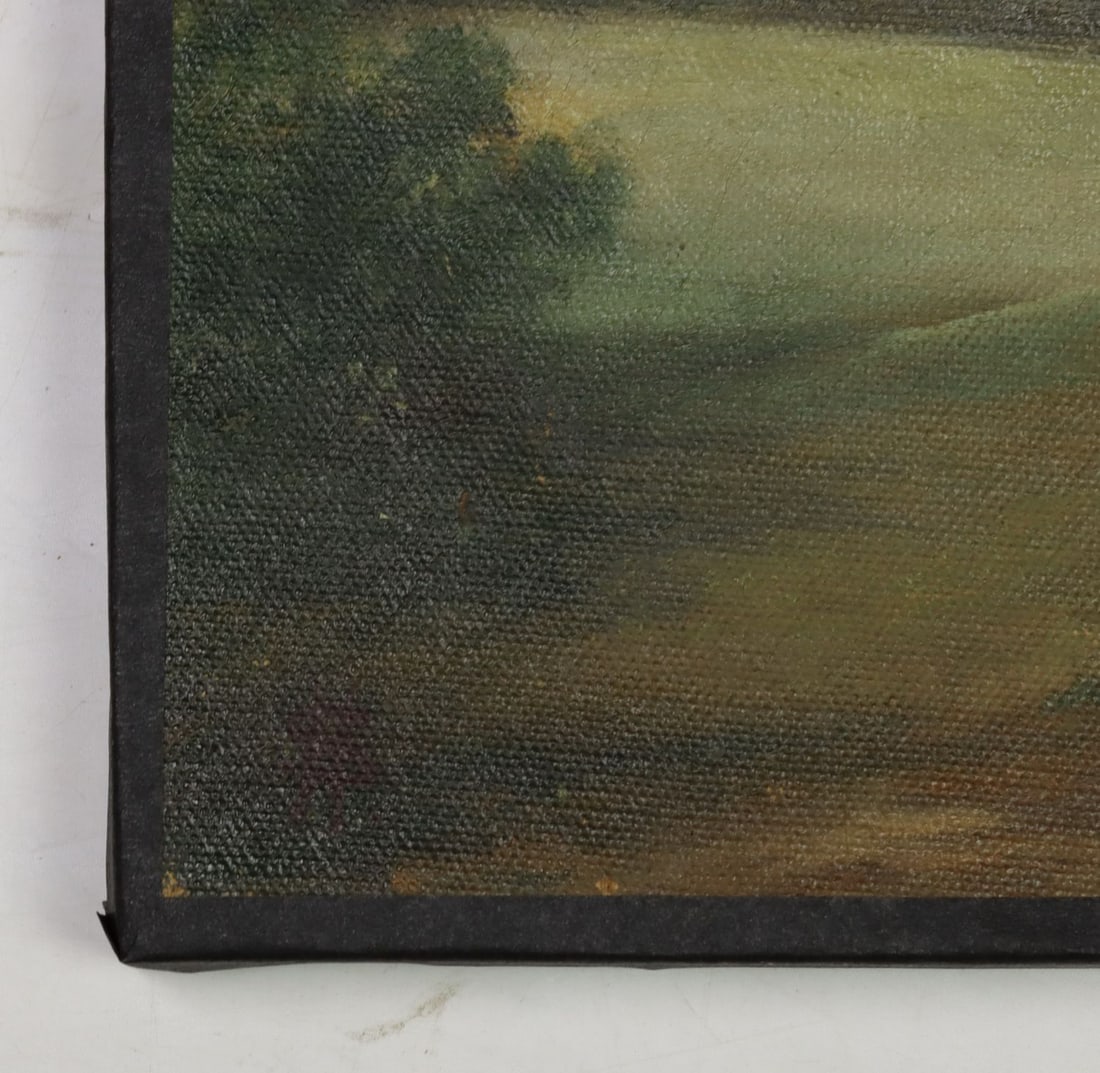 Antique 19C Spanish oil painting signed - 10