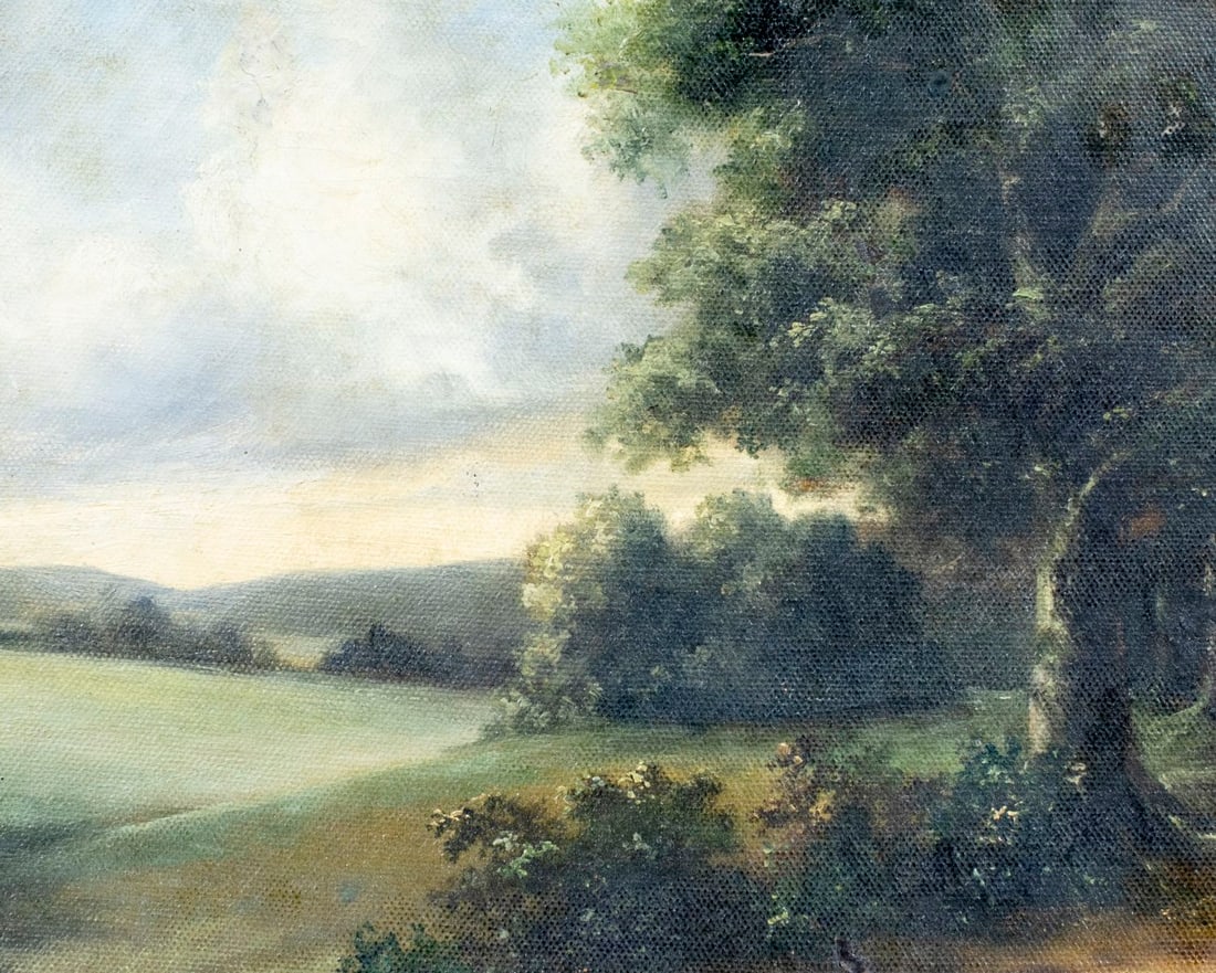 Antique 19C Spanish oil painting signed - 5