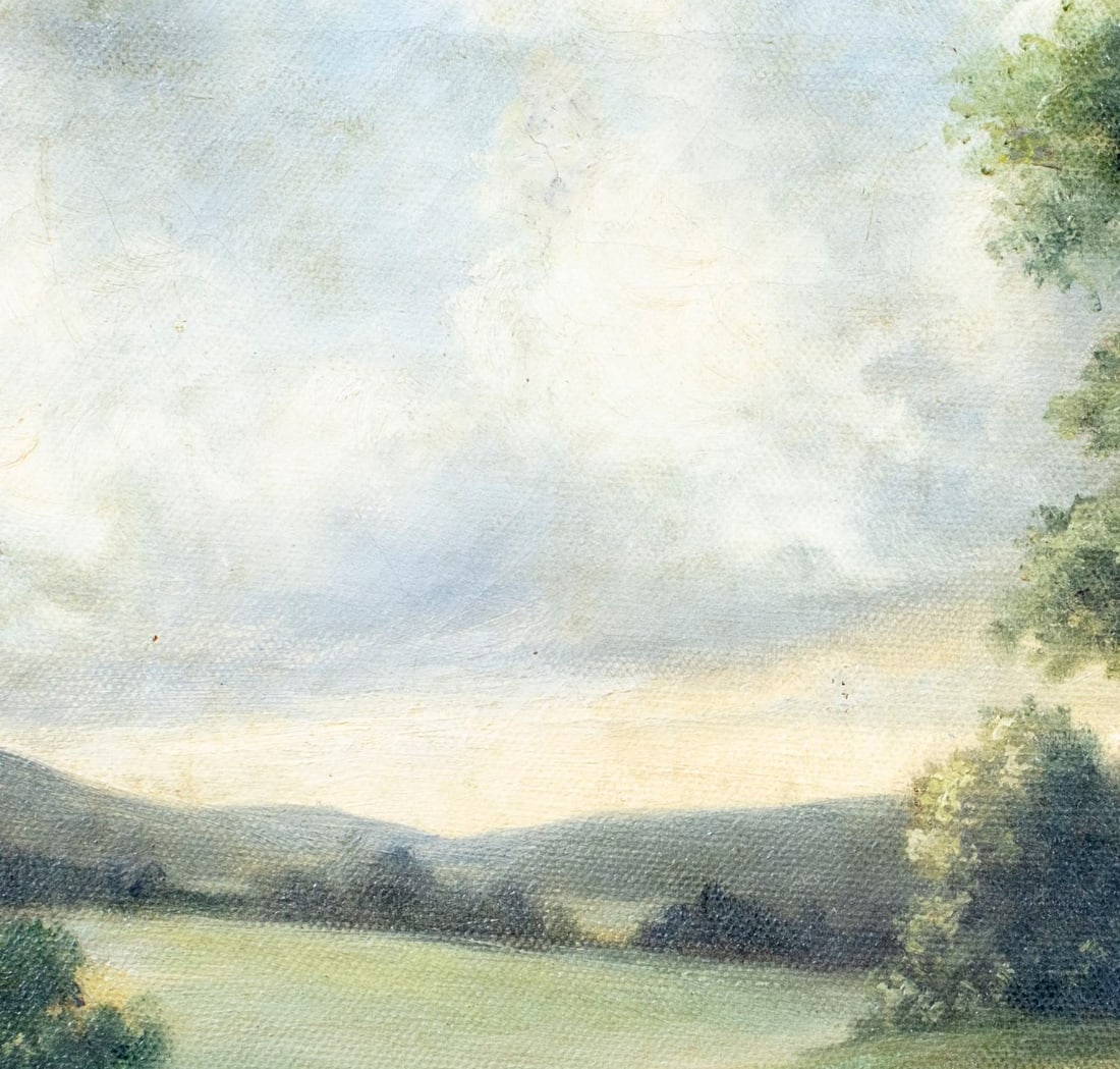 Antique 19C Spanish oil painting signed - 6