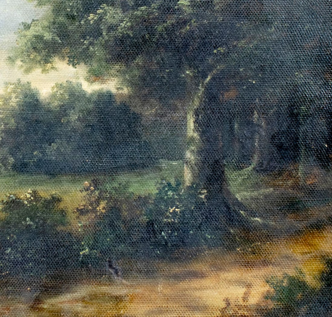 Antique 19C Spanish oil painting signed - 7