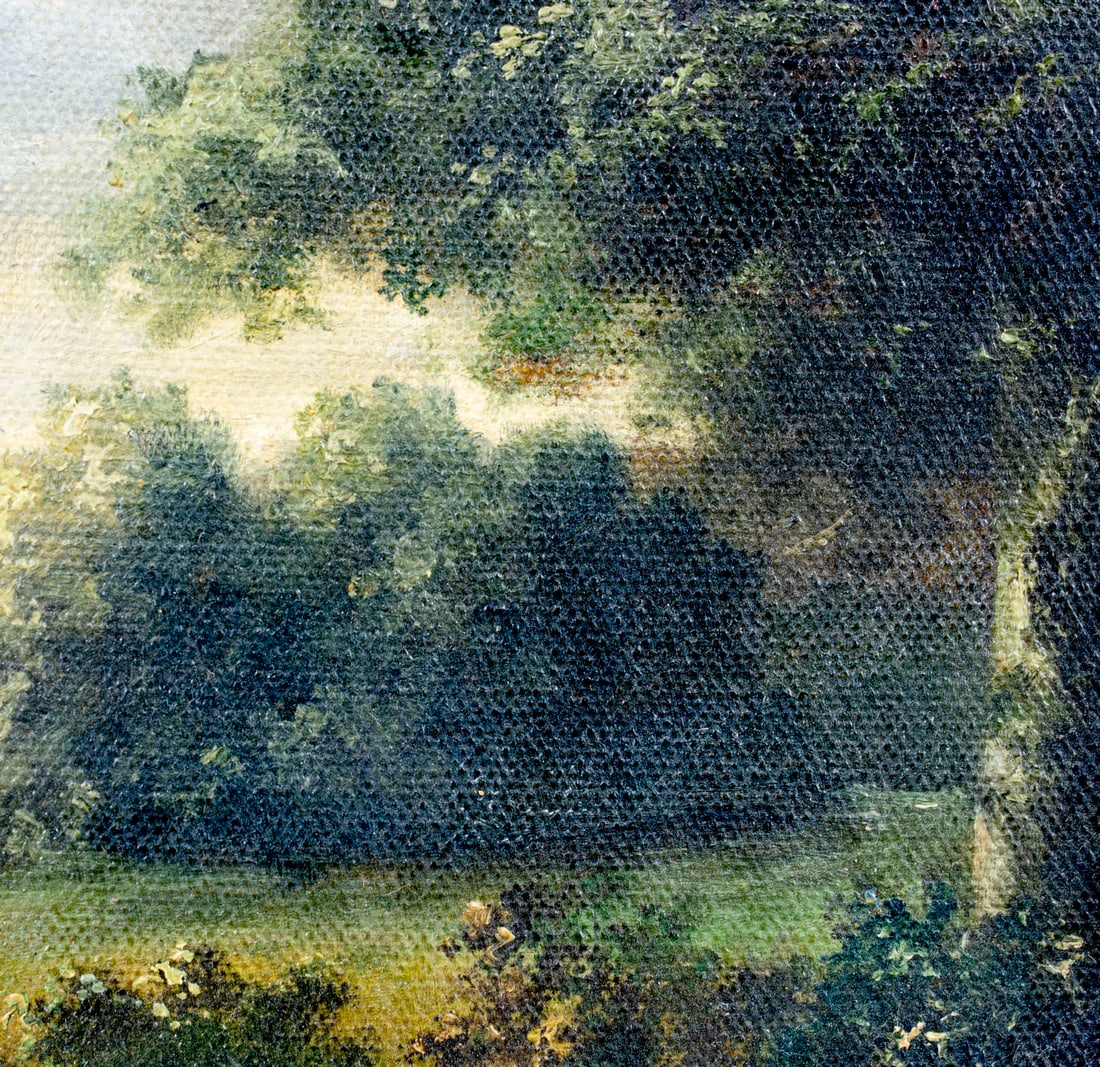 Antique 19C Spanish oil painting signed - 8