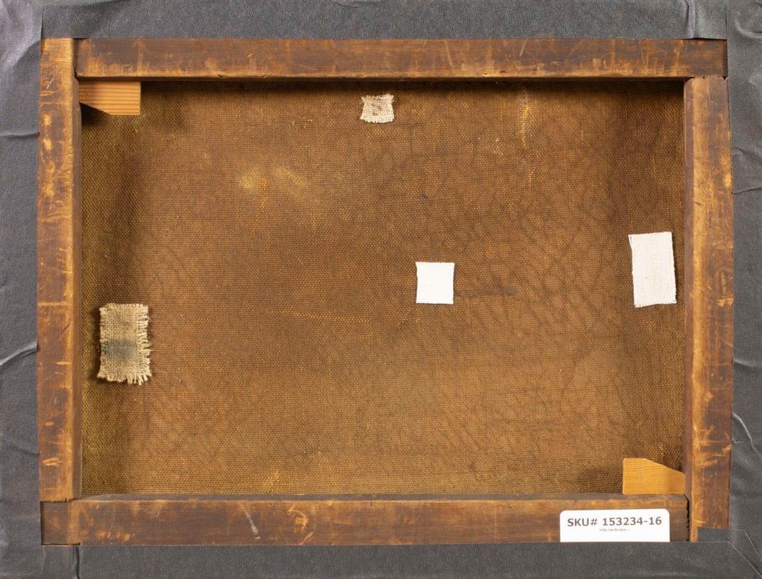 Antique 19C Spanish oil painting signed - 9