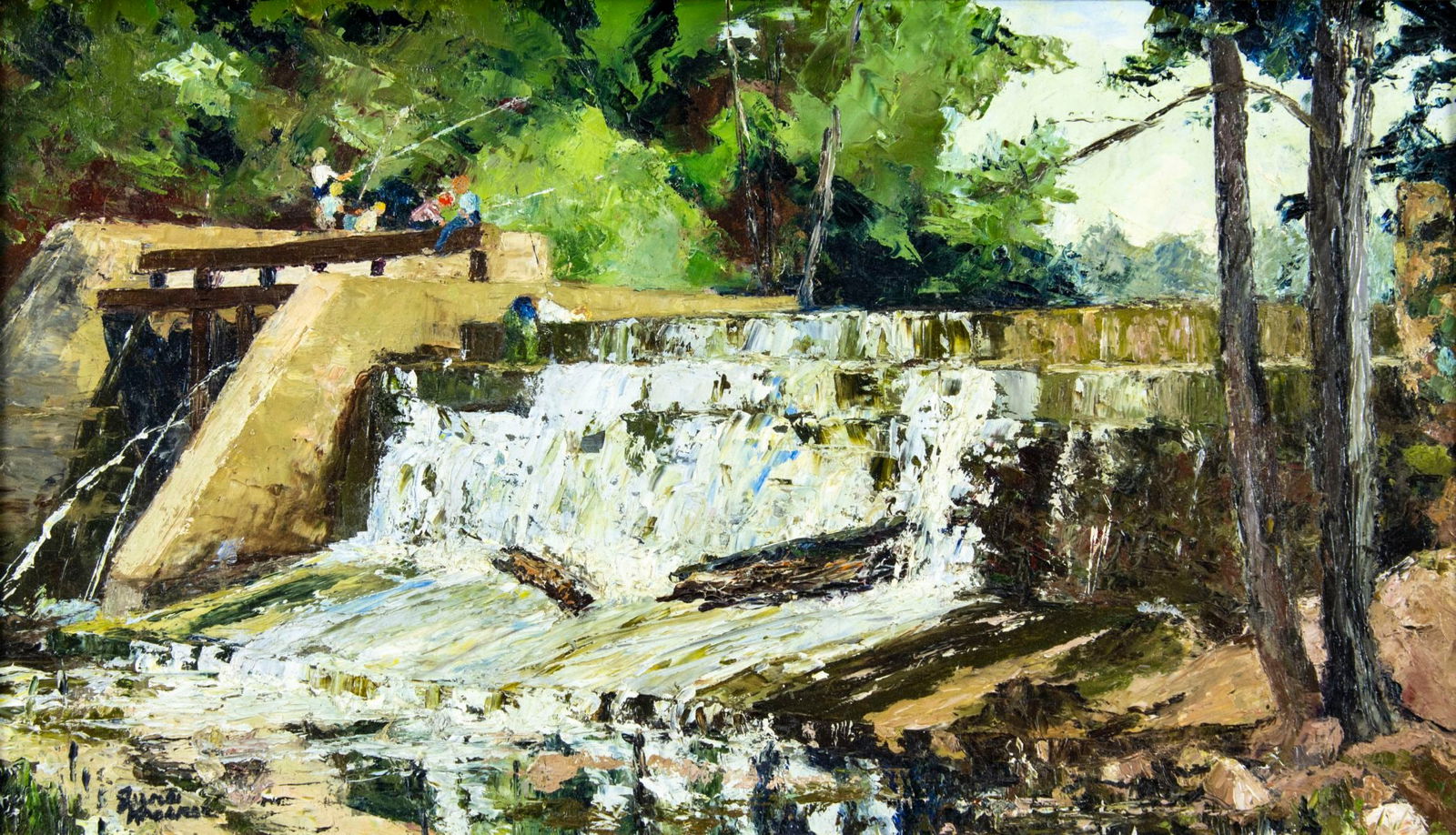 June Krasner (NJ,1905-1991) oil painting (1 of 15)