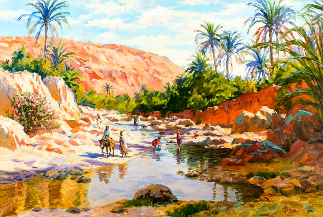 ATTRIB Alphonse Birck (French,1859-1942) oil painting antique (1 of 15)