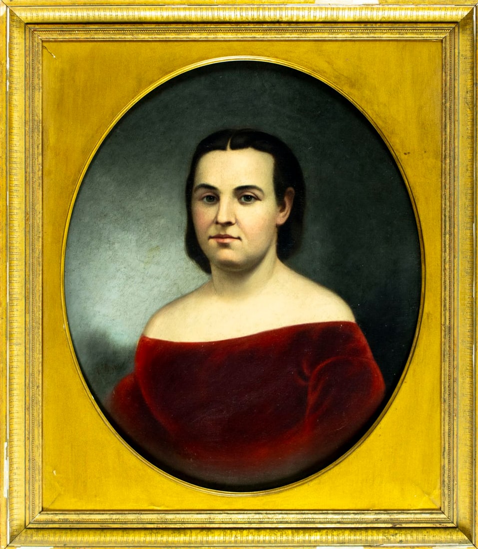 Antique mid 19C American oil painting - 3