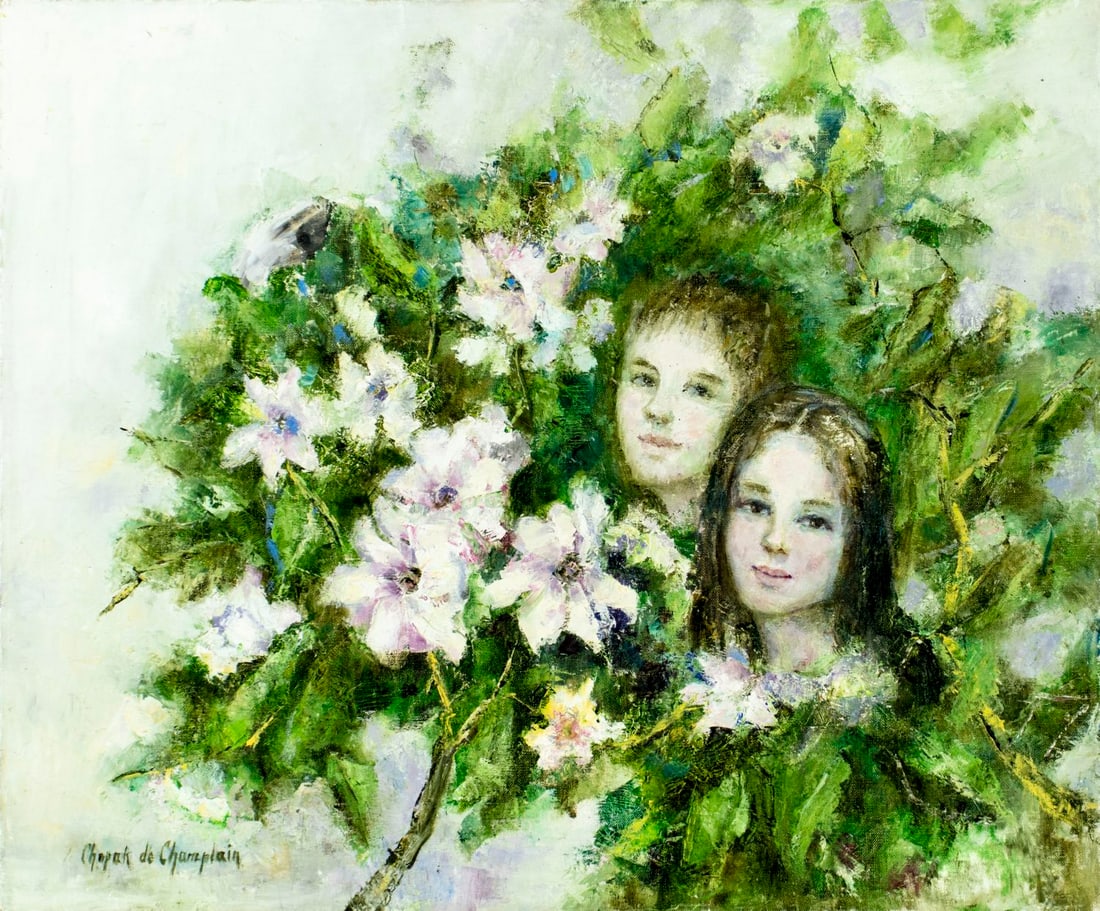 Vera Chopak De Champlain (NY,German,1928-?) oil painting (1 of 12)