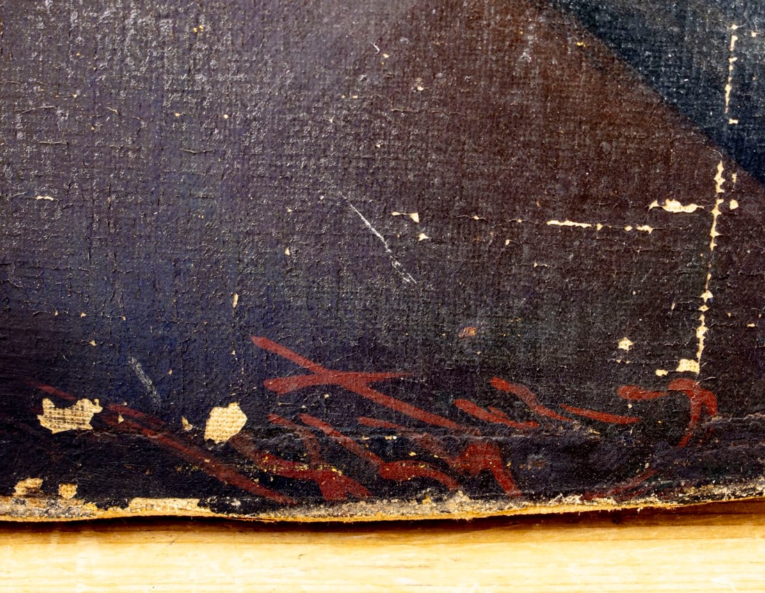 Antique 19C American oil painting signed - 4