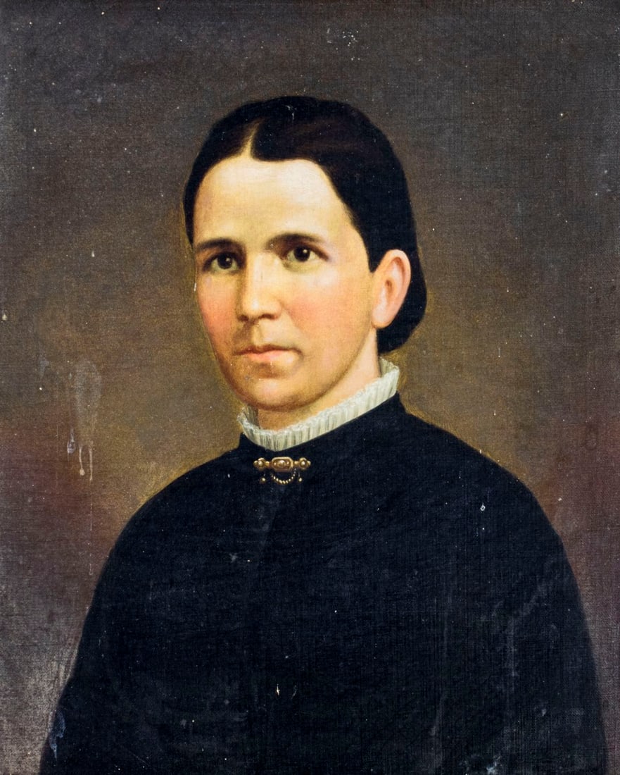 Antique 19C American oil painting (1 of 12)