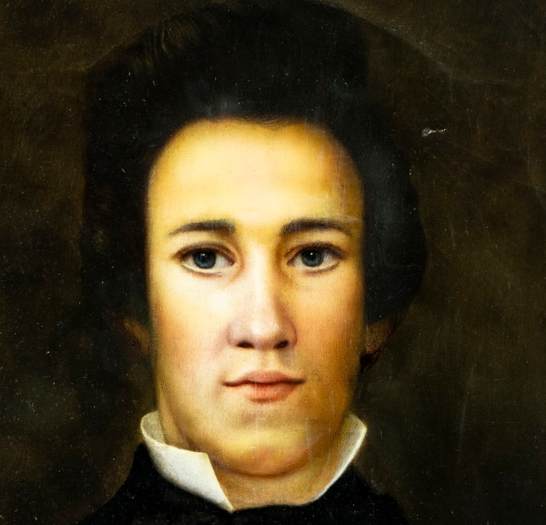 Antique 19C American oil painting signed - 6