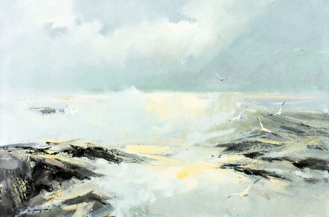 Charles C Gruppe (CT,NY,FL,1928-2019) oil painting (1 of 13)