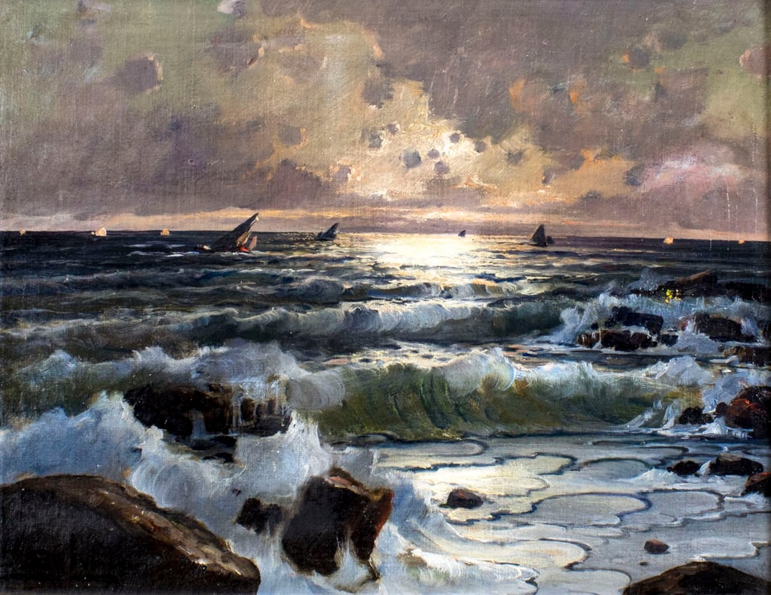 Ensel Salvi (Italy,20C) oil painting (1 of 12)