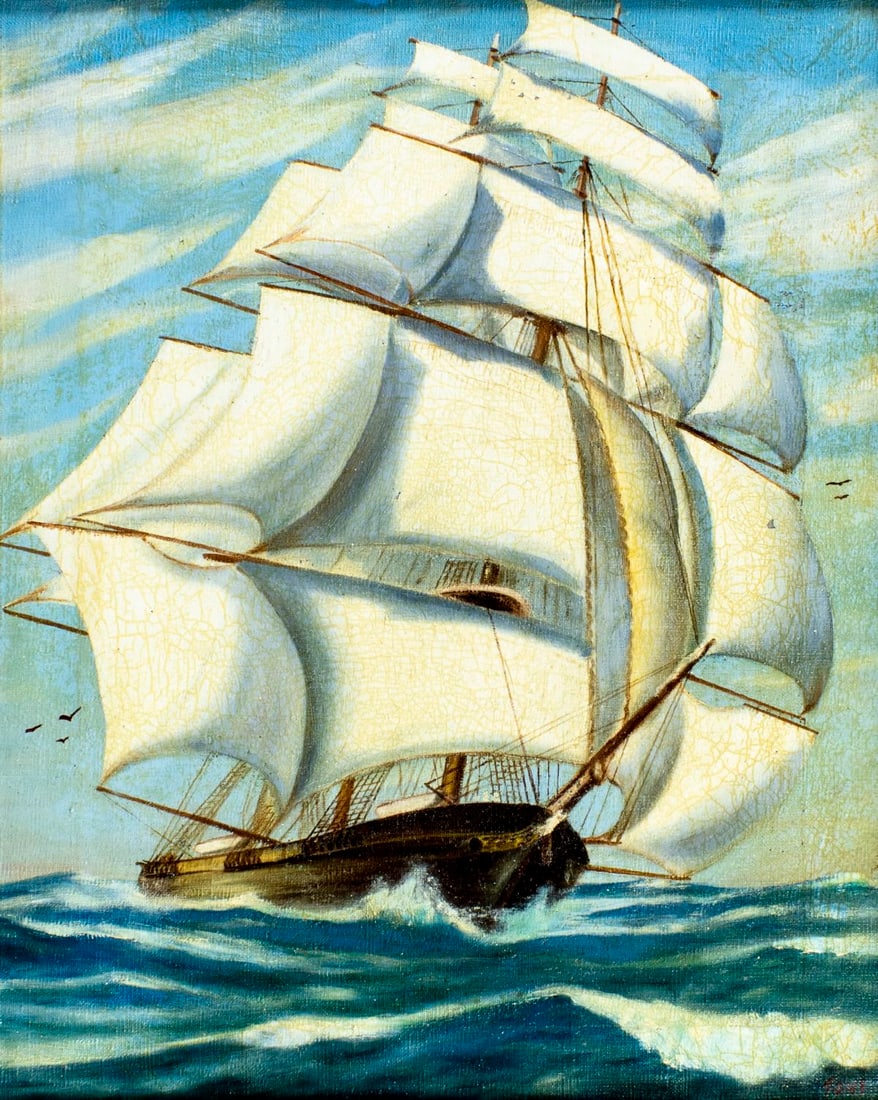 Toni (US,early 20C) oil painting antique (1 of 12)