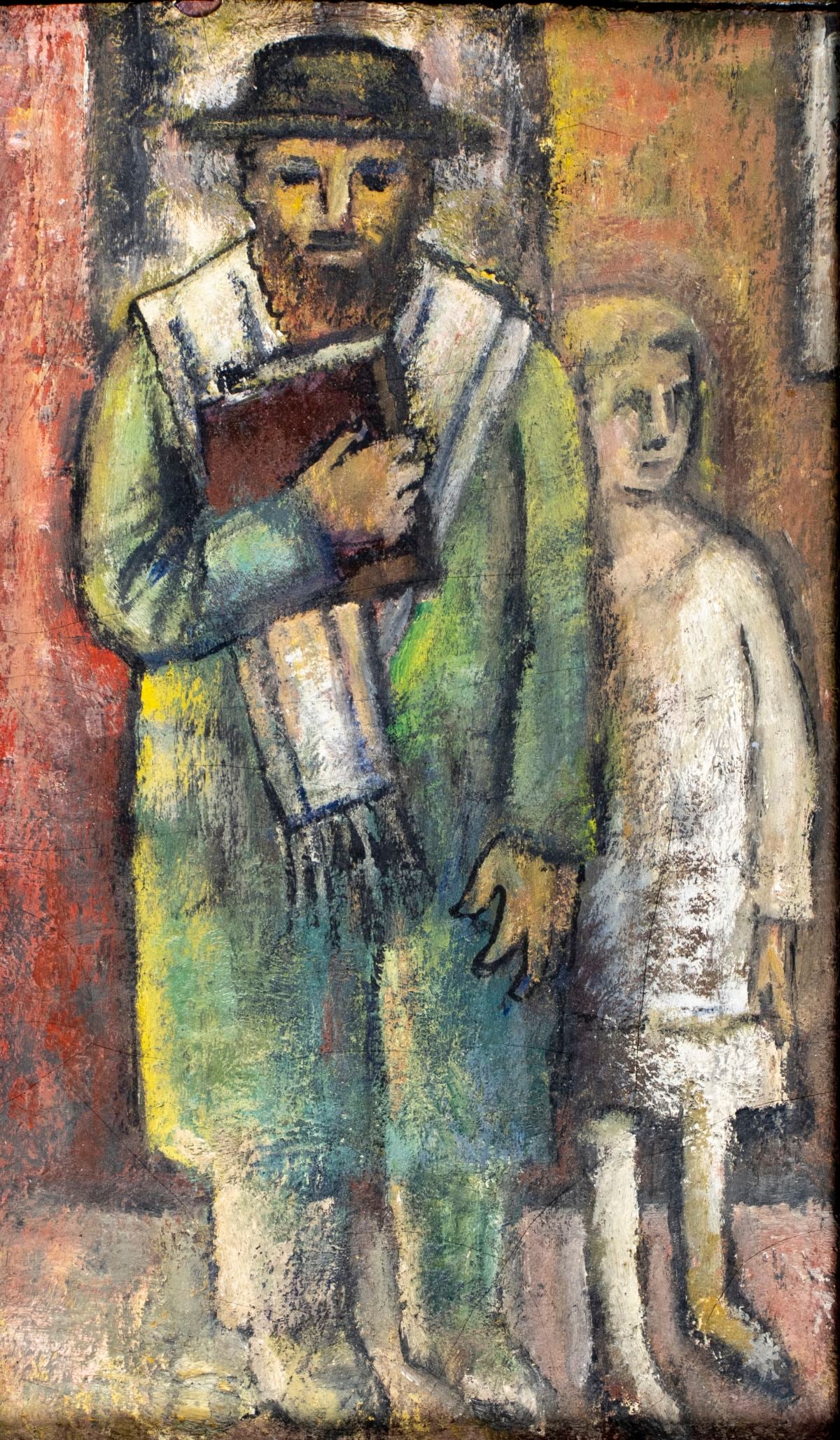 Antique early 20C American oil painting (1 of 11)