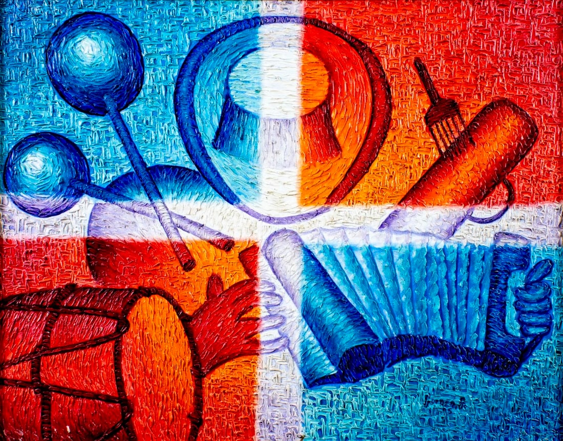 Geremia Guenen (Dominican,20C) acrylic painting (1 of 13)