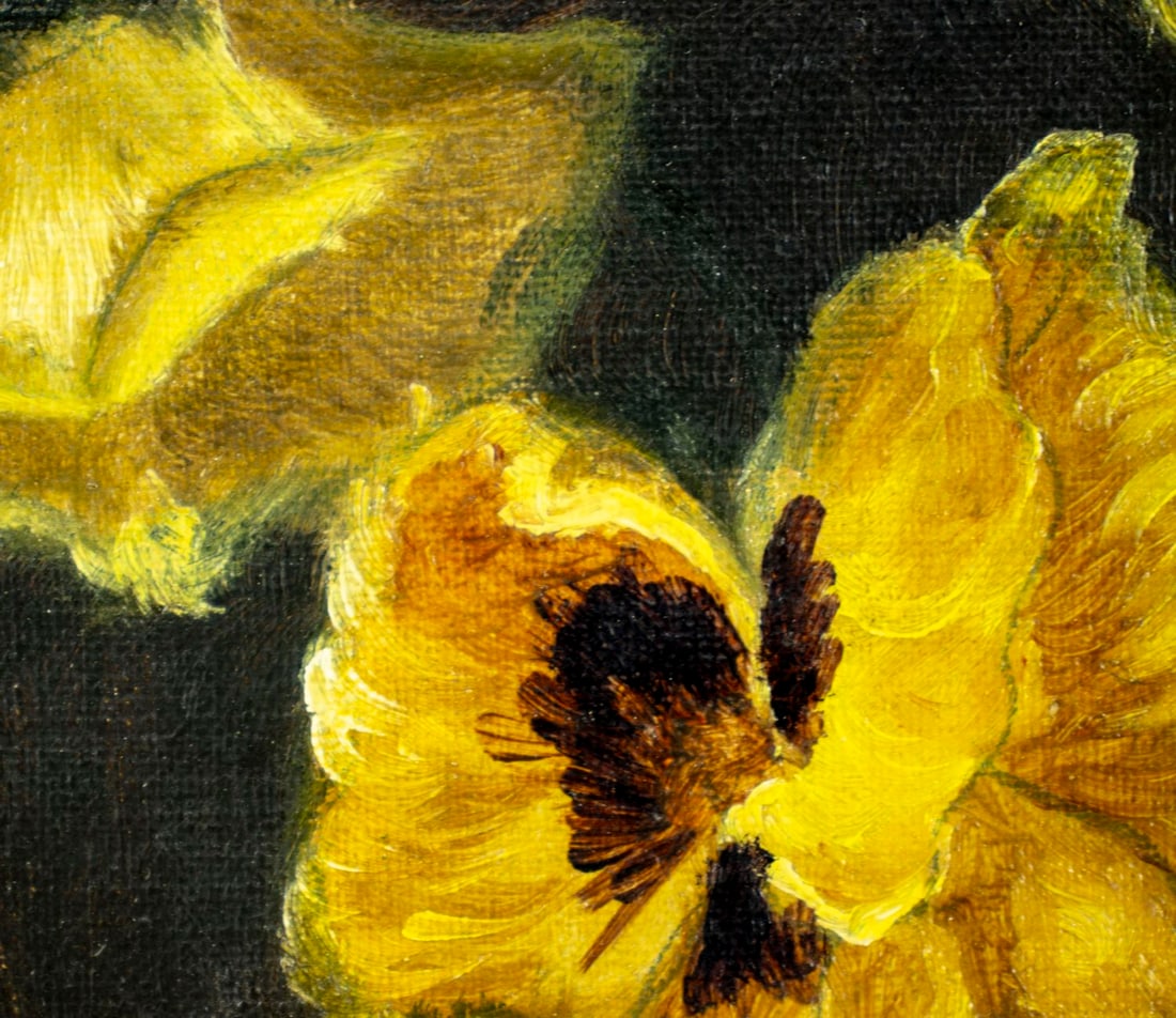 ATTR Caroline W Pitkin (NY,1858-1937) oil painting antique - 7