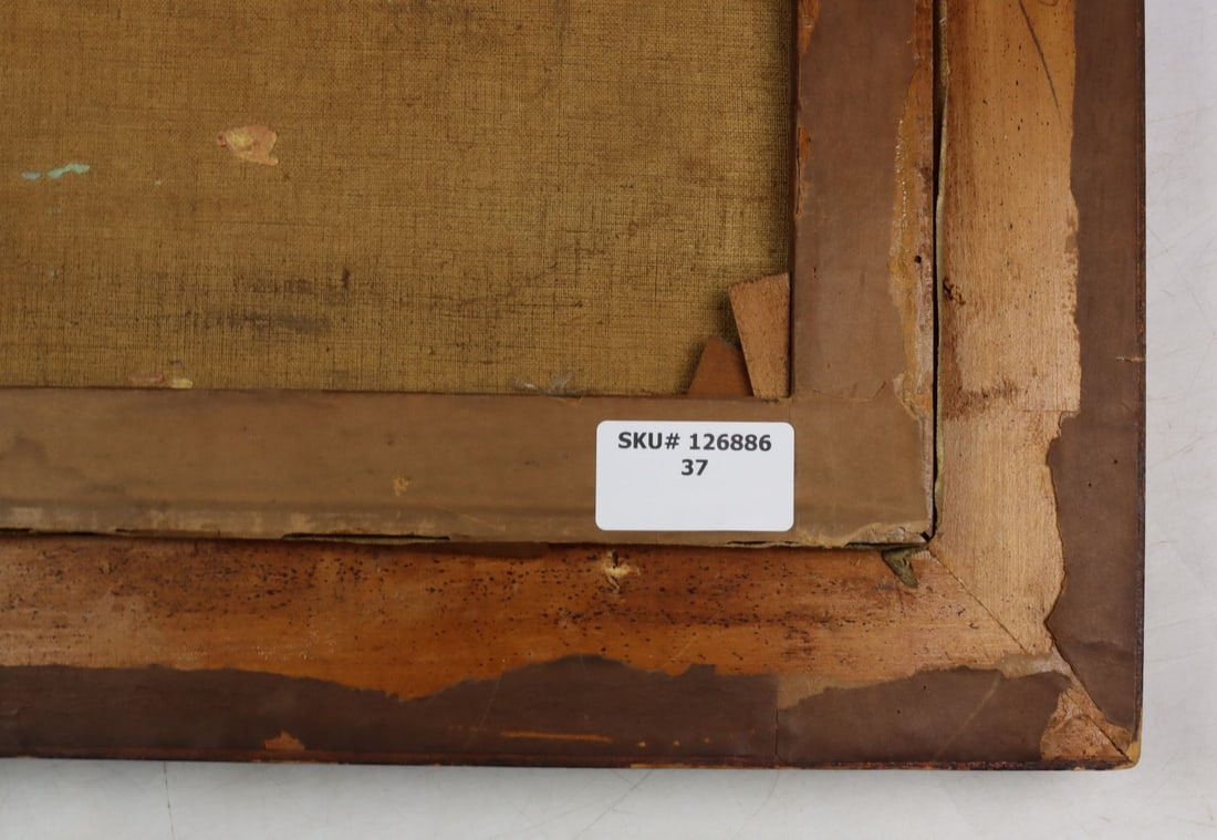 Antique early 20C American oil painting signed - 13