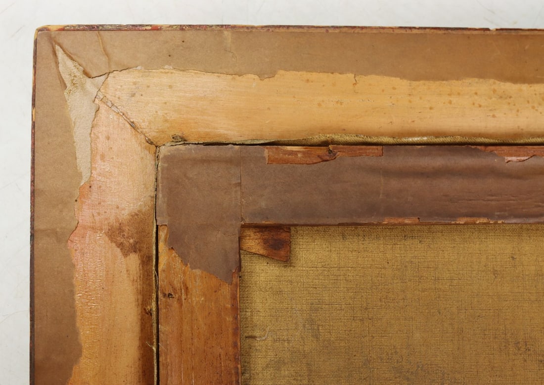 Antique early 20C American oil painting signed - 14