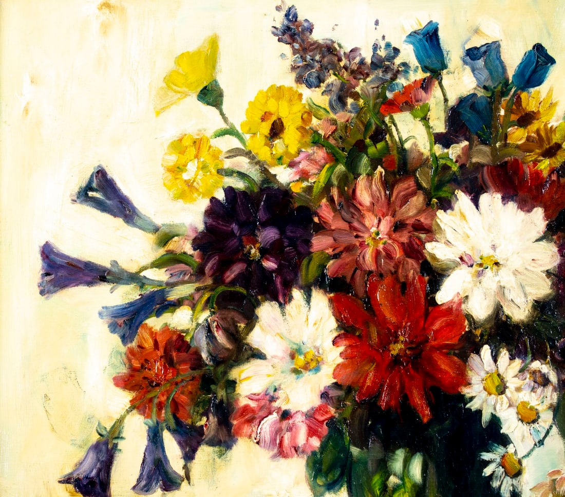 Antique early 20C American oil painting signed - 5