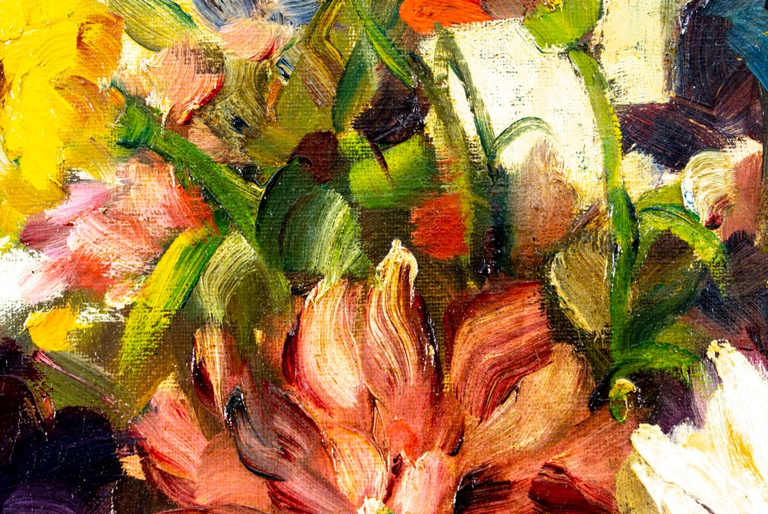 Antique early 20C American oil painting signed - 8